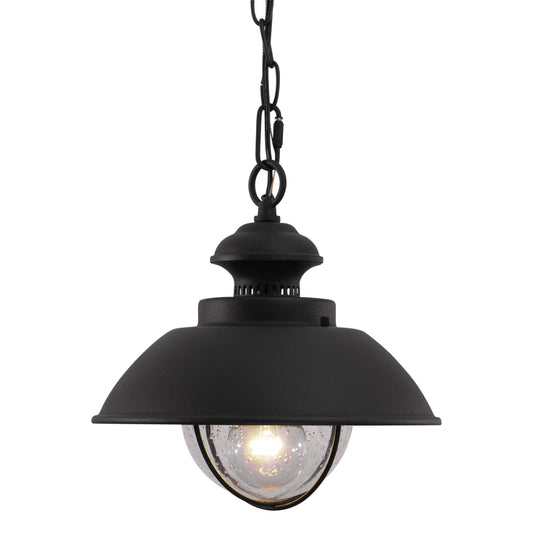 Eastham 10-Inch Outdoor Pendant - Textured Black