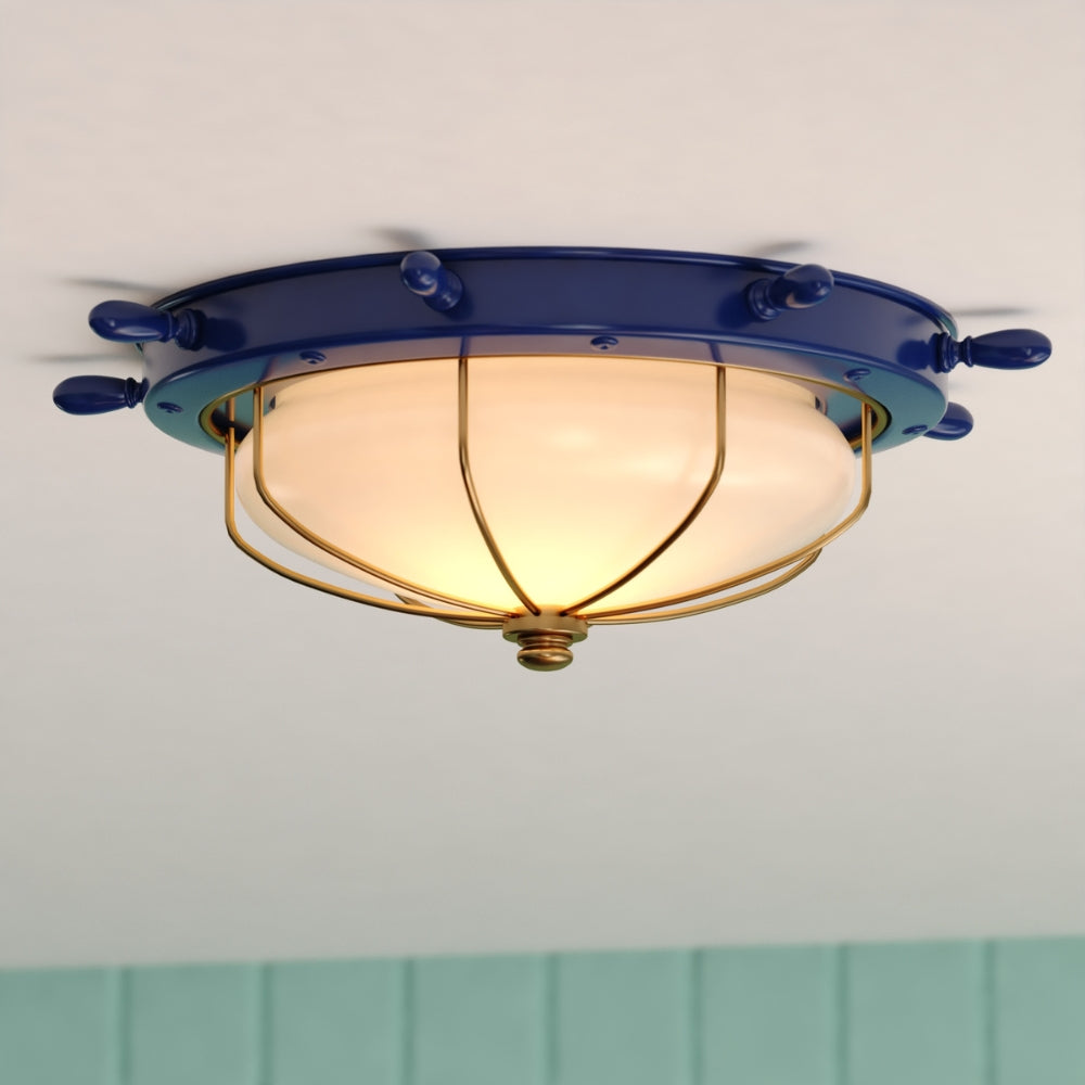 Captain's Wheel 15" Flush Mount