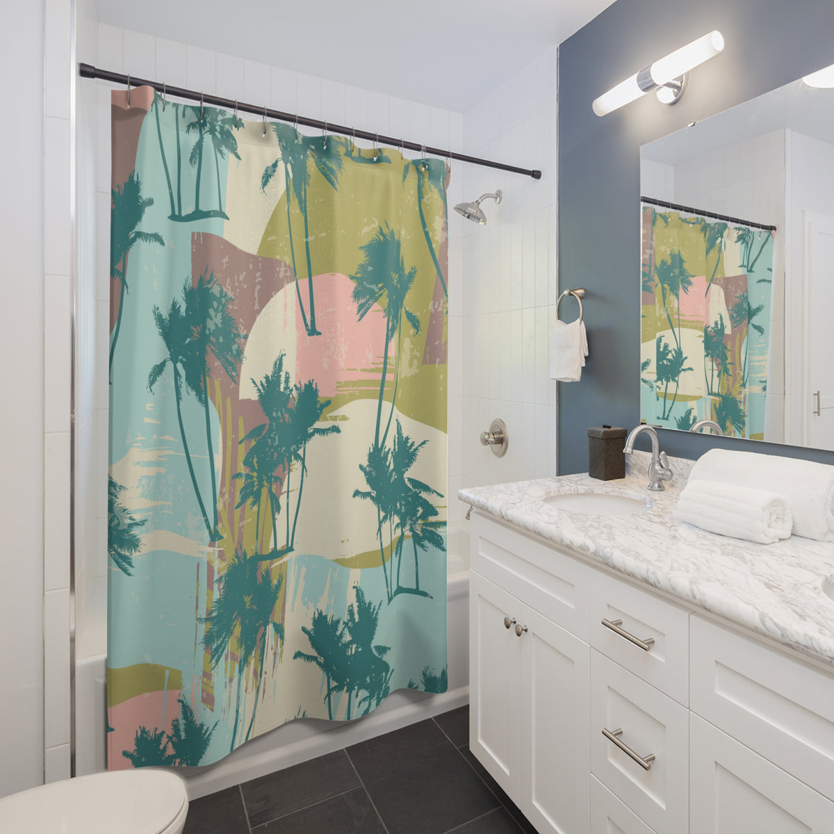 Tropical Palm Tree Shower Curtain