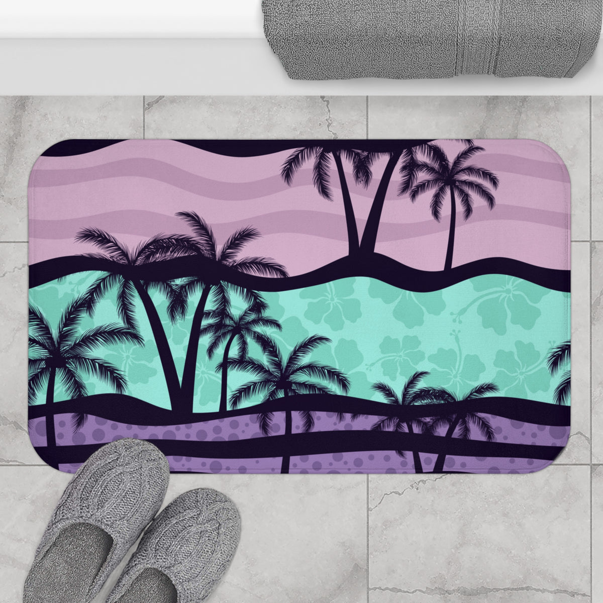 Vice Palm Tree Bath Mat