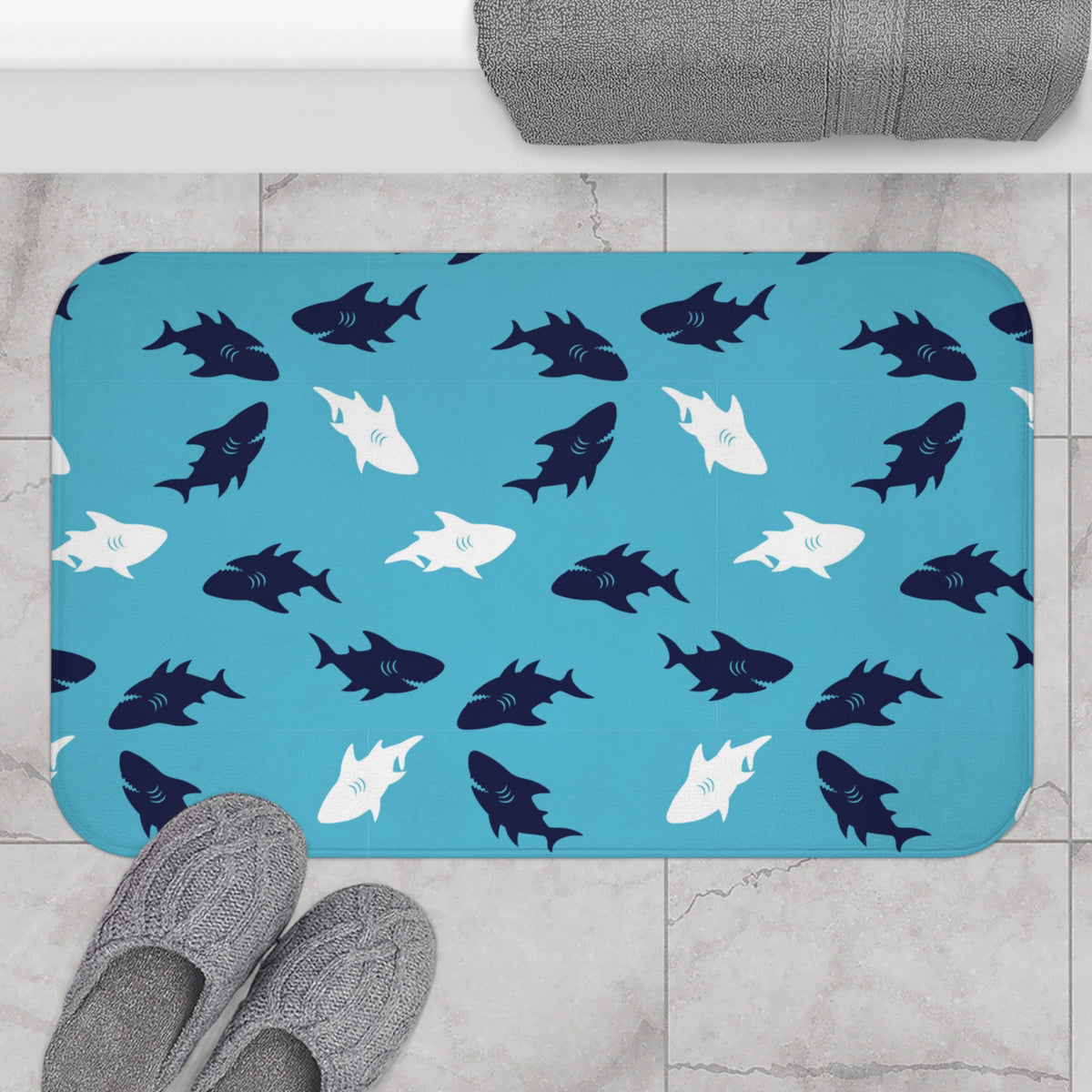 Blue Shark Bath Mat