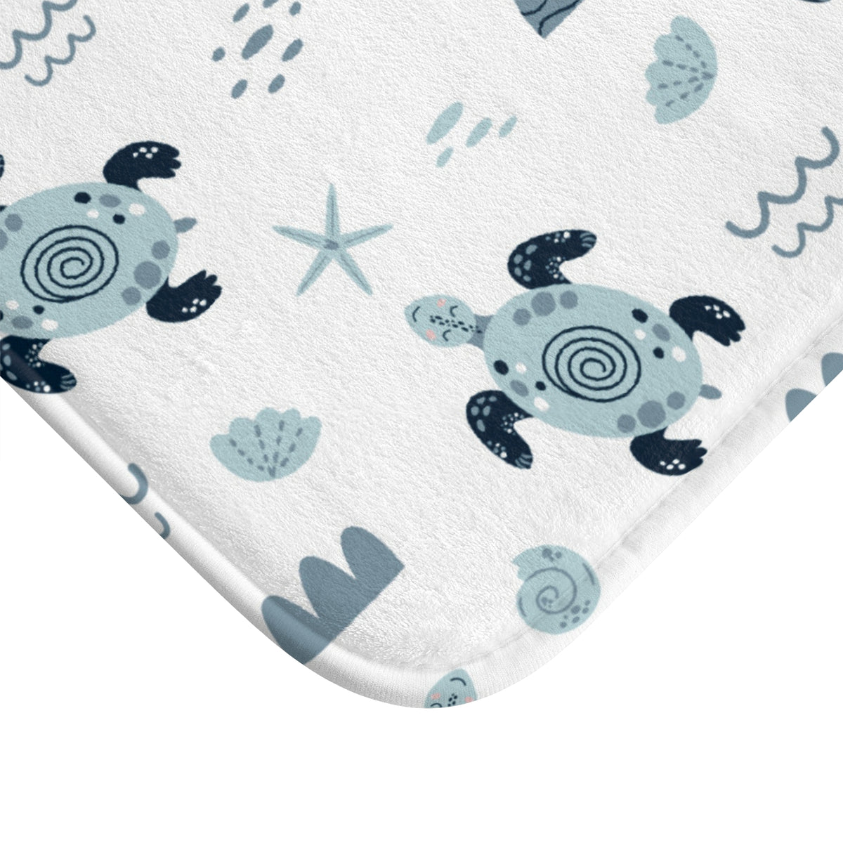 White Creatures Bath Mat