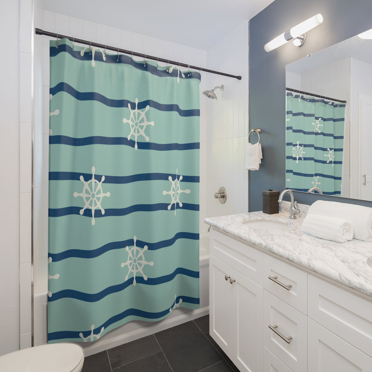 Captain's Helm Shower Curtain