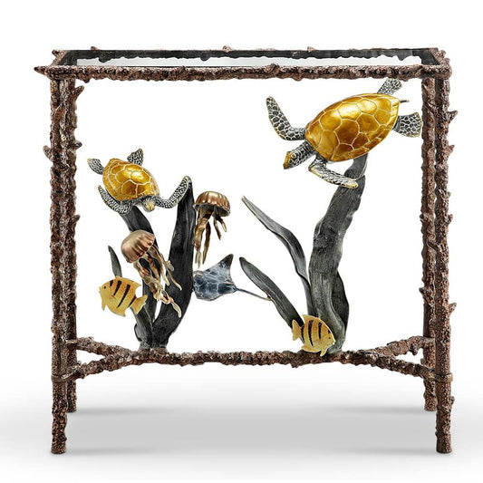 Golden Sea Life Console Table