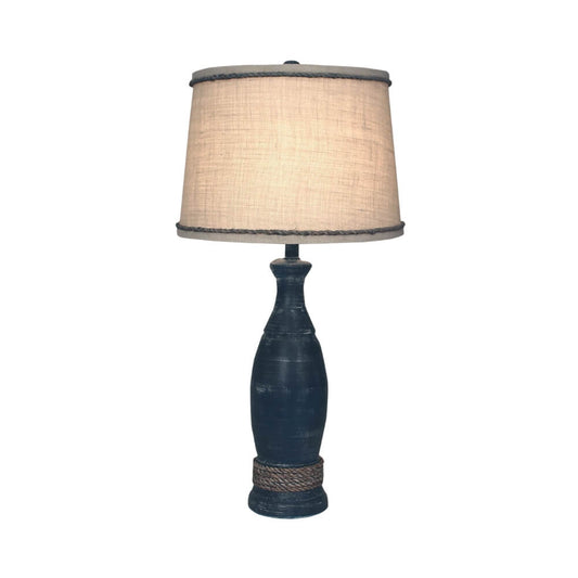 Sea Cliff Navy Pedestal Lamp