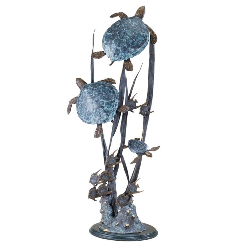 Sea Turtles Ascending Sculpture