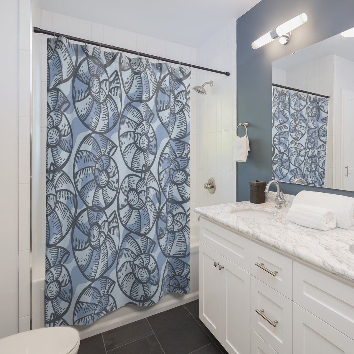 Snail Shell Shower Curtain
