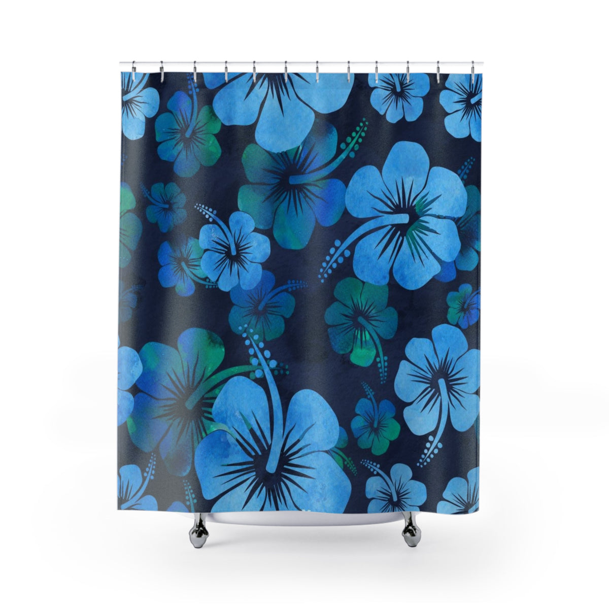 Blue Flower Shower Curtain