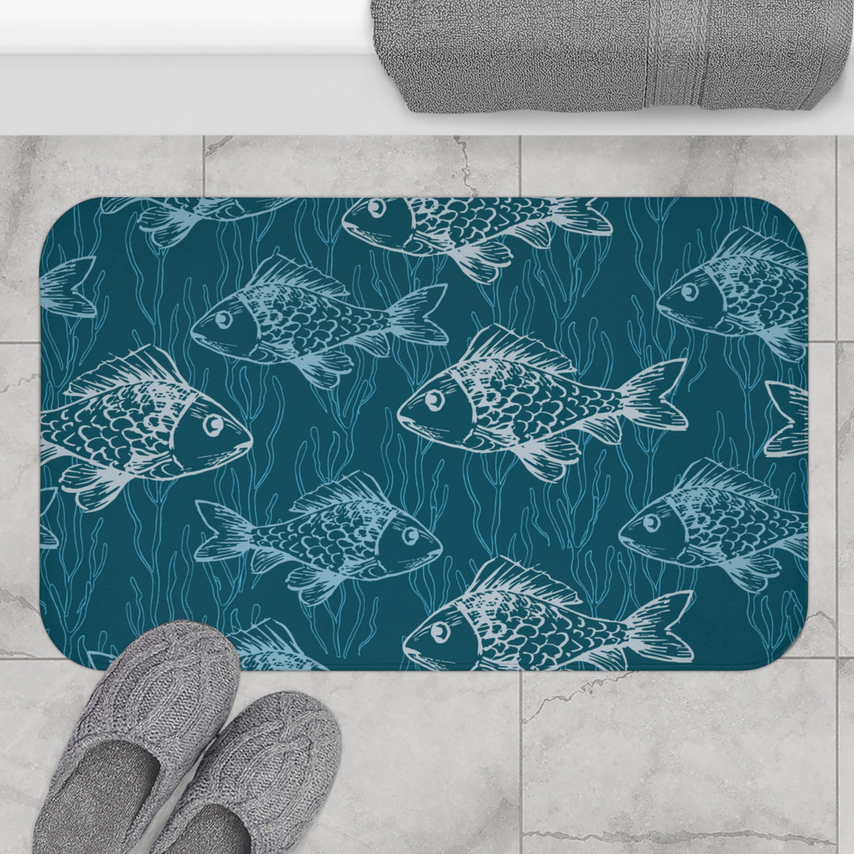 Blue Fin Bath Mat