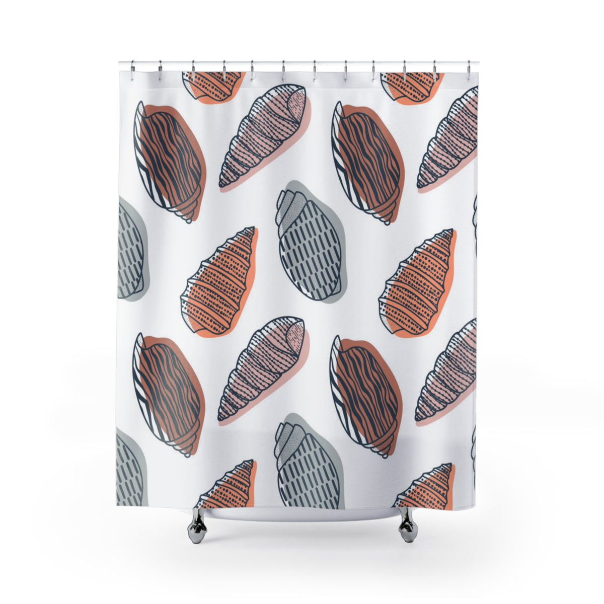 White Shell Shower Curtain