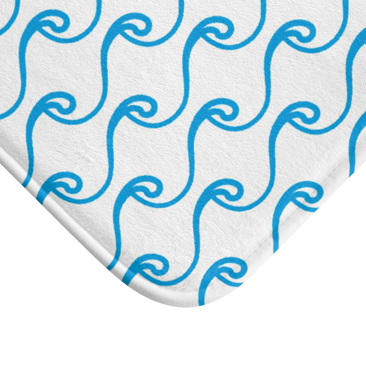 White Waves Bath Mat