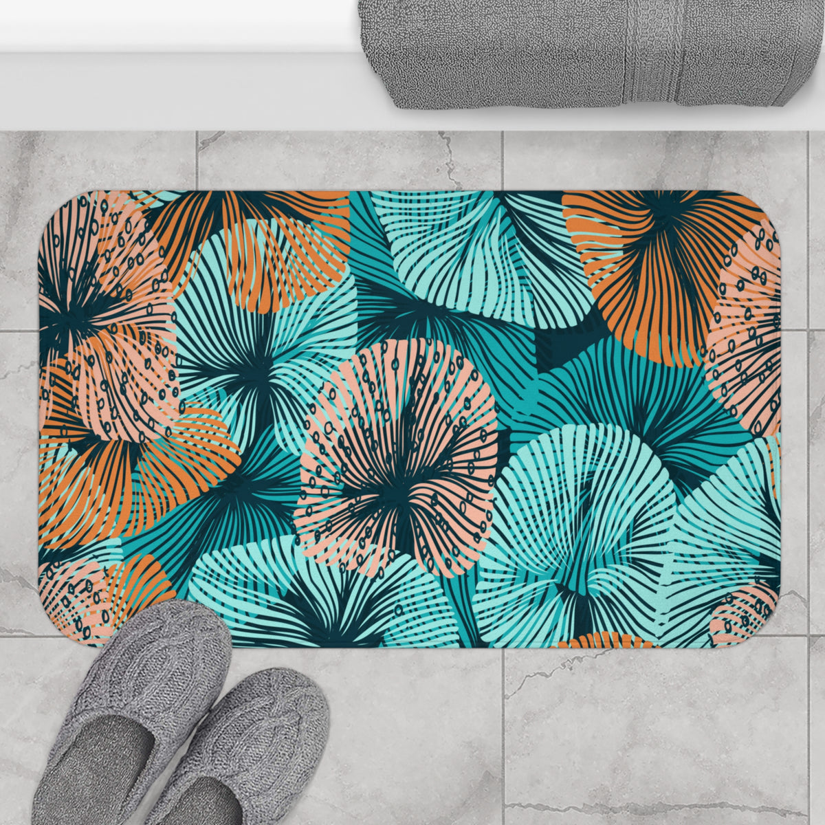 Island Floral Bath Mat